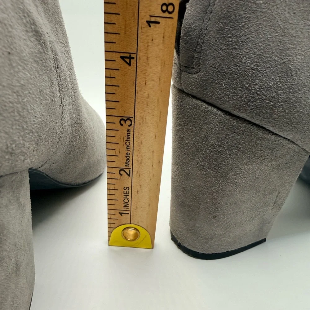 STEVE MADDEN‎ Cynthia Ankle Boot Booties Back Zipper Gray Suede Women’s Size 9